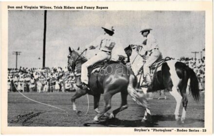 Fort Worth (Texas), Don and Virginia Wilcox, Trick Riders and Fancy Ropers. Stryker's 'Photogloss' Rodeo Series