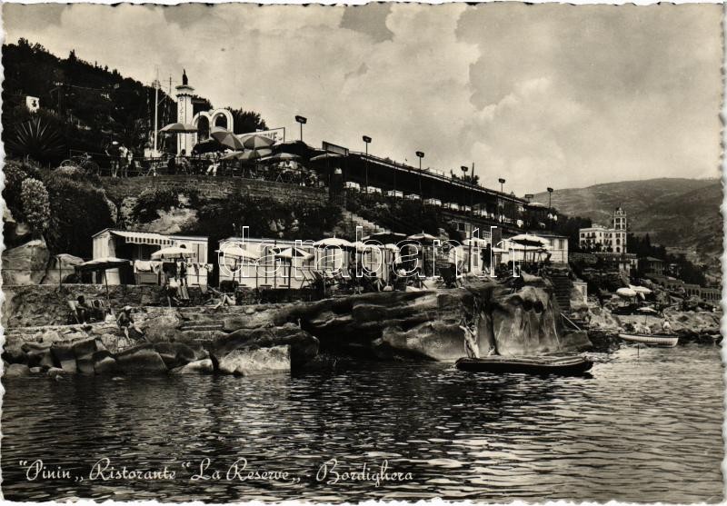1958 Bordighera, Pinin Ristorante La Reserve / restaurant (EK)