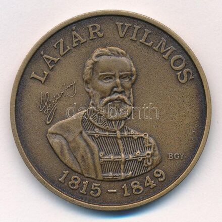 Bognár György (1944-) 1990. 'MÉE Gyöngyösi Csoport - Aradi Vértanúk / Lázár Vilmos' kétoldalas bronz emlékérem (42,5mm) T:1,1- kis ph Adamo GS8