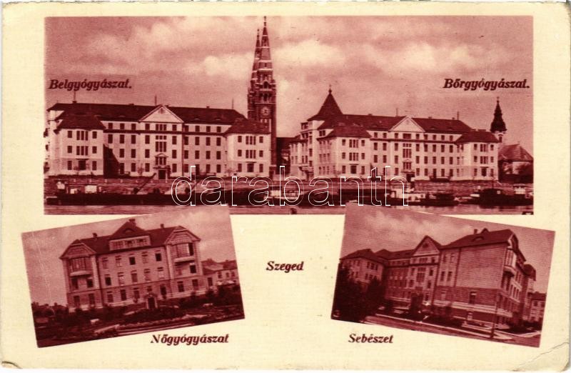 1944 Szeged, Kórház, Belgyógyászat, Bőrgyógyászat, Nőgyógyászat, Sebészet (EB)