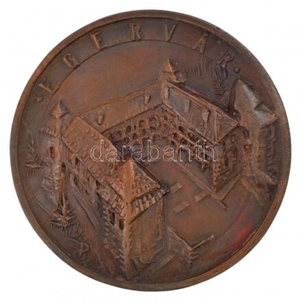 Peternák Gusztáv (1928-2003) 1984. 'Keszthelyi Éremgyűjtő Csoport / Eger vára' kétoldalas bronz emlékérem (50mm) T:1- kis ph Adamo KE33