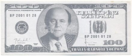 2001. 'Thália-Radnóti Volpóne - Haumann Péter' színpadi kellékpénz T:III gombostű lyuk, folt