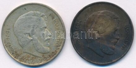 1947. 5Ft Ag 'Kossuth' (2x) T:2-,3 patina Adamo F8.1