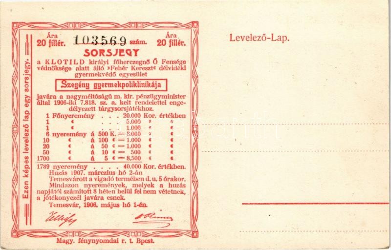 Budapest I. Mátyás király kútja a királyi várpalotában. Hátoldalon sorsjegy - Image 2
