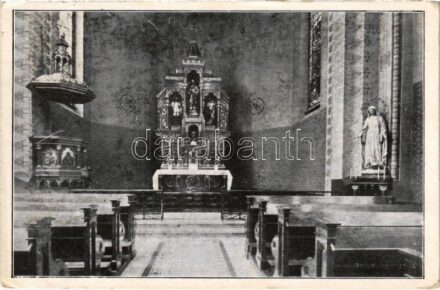 1934 Budapest II. Lipótmező, M. kir. állami elme- és ideggyógyintézet, kápolna, belső. Hollenzer felvétele (EK)