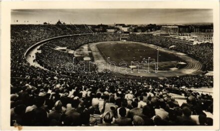1954 Budapest XIV. Népstadion. Képzőművészeti Alap Kiadóvállalat + '1954 XII. Főiskolai Világbajnokság Budapest' So. Stpl.