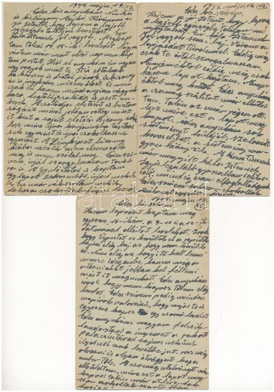 6 db RÉGI katonai tábori posta képeslap (1915, 1917, 1944) / 6 pre-1945 WWI and WWII military field posts - Image 4