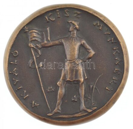 Madarassy Walter (1909-1994) ~1970-1980. 'A kiváló KISZ munkáért / Semmelweis Orvostudományi Egyetem' kétoldalas, öntött bronz plakett (86-88mm) T:1-