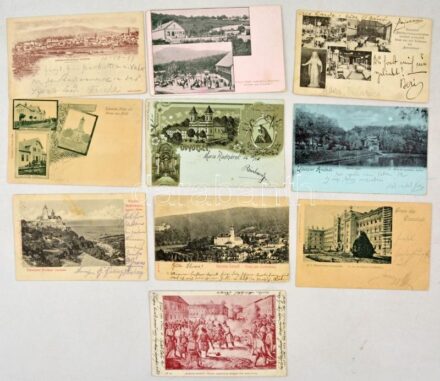 Kb. 100 db RÉGI hosszú címzéses történelmi magyar város és motívum képeslap vegyes minőségben / Cca. 100 pre-1910 historical Hungarian town-view postcards and motives in mixed quality