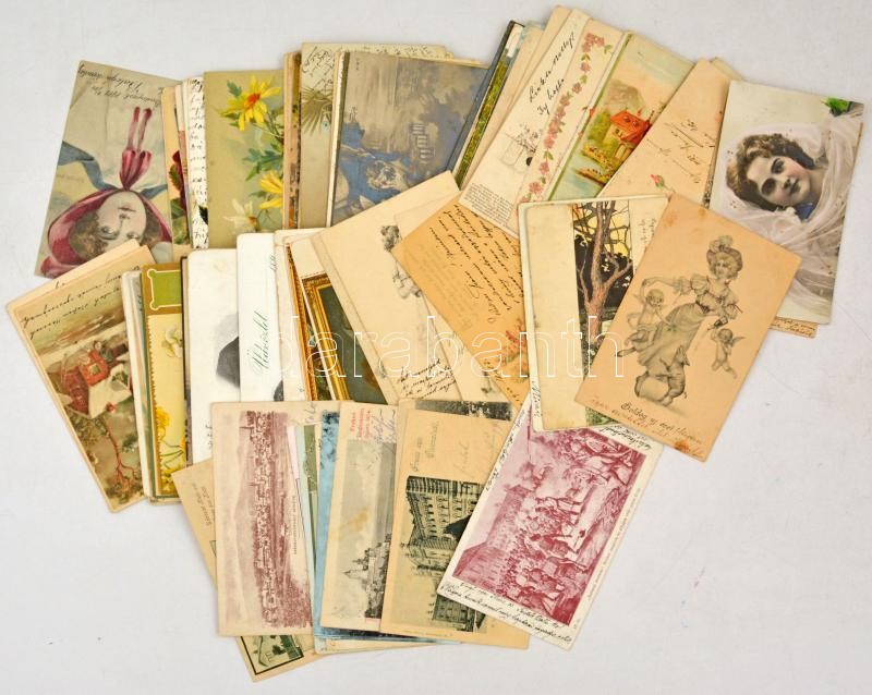 Kb. 100 db RÉGI hosszú címzéses történelmi magyar város és motívum képeslap vegyes minőségben / Cca. 100 pre-1910 historical Hungarian town-view postcards and motives in mixed quality - Image 2
