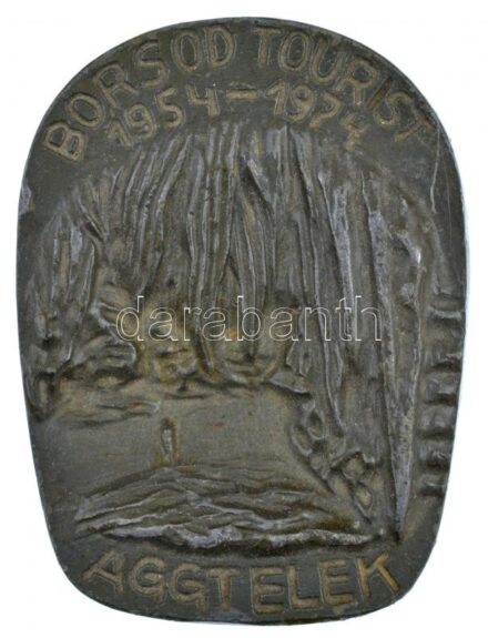 1974. 'Borsod Tourist 1954 - 1974' fém plakett (63x84mm) T:2