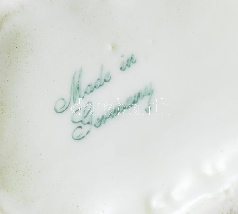 Német porcelán borotválkozó csésze, kopott, m: 10 cm - Image 2