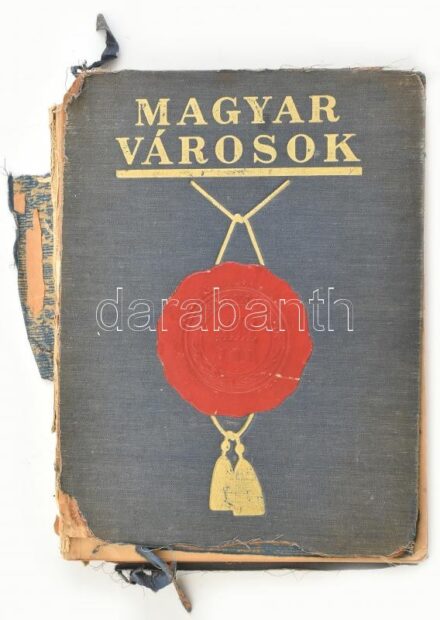Magyar városok. Szerk.: Szendy Károly. Bp., 1941, A Vármegyei Szociográfiák Kiadóhivatala (Városi és vármegyei szociográfiák 14.). Díszes aranyozott vászonkötésben, erősen sérült. széteső állapotban