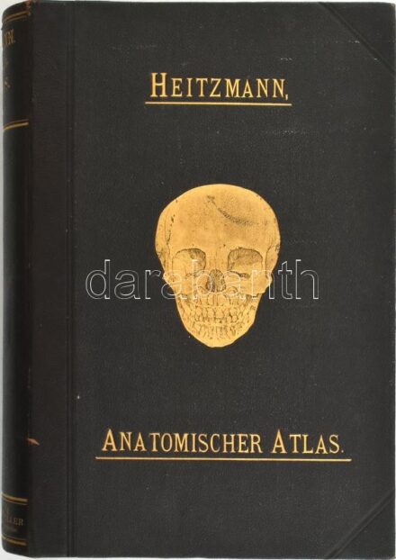 Dr. C. Heitzmann: Die descriptive und topographische Anatomie des Menschen. Wien-Leipzig, 1896, Wilhelm Braumüller, XXXIV+592 p. Rengeteg szövegközi és egészoldalas illusztrációval. Német nyelven. Kiadói aranyozott, dombornyomott