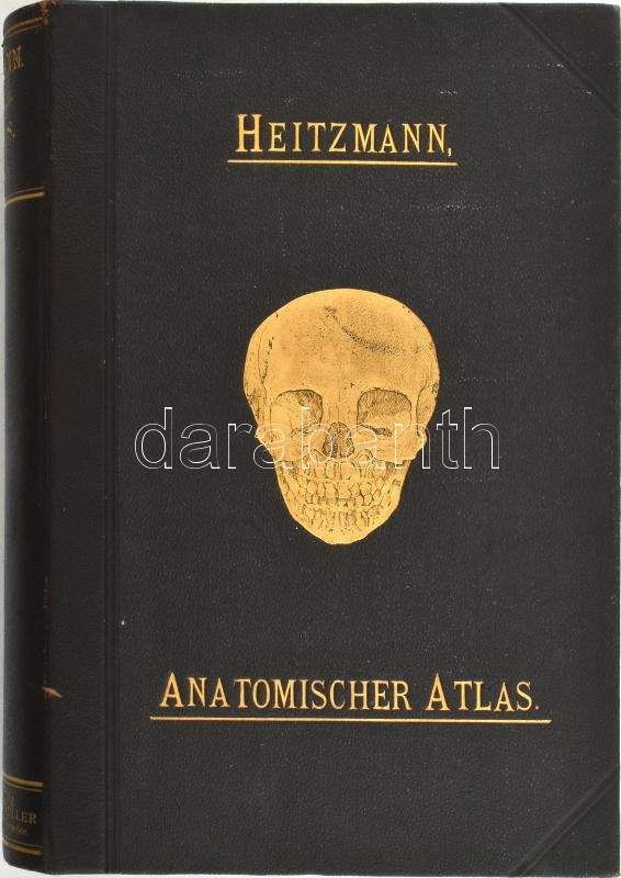 Dr. C. Heitzmann: Die descriptive und topographische Anatomie des Menschen. Wien-Leipzig, 1896, Wilhelm Braumüller, XXXIV+592 p. Rengeteg szövegközi és egészoldalas illusztrációval. Német nyelven. Kiadói aranyozott, dombornyomott