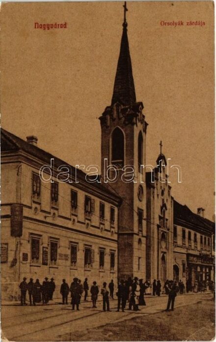 Nagyvárad, Oradea; Orsolyák zárdája, Lebovits és Weisz üzlete. Helyfi László kiadása 6. / nunnery, shops (EK)