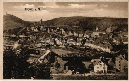 1918 Horb am Neckar, general view, bridge