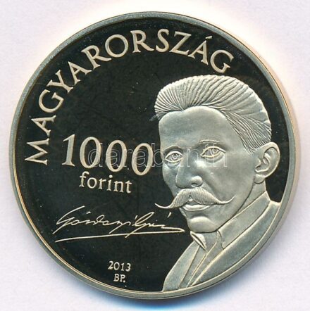 2013. 1000Ft Cu-Ni-Zn 'Gárdonyi Géza / Egri csillagok' T:PP kis patina Adamo EM258