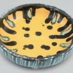 GI 1969 jelzéssel, retró tála, kerámia, hibátlan, d: 13 cm
