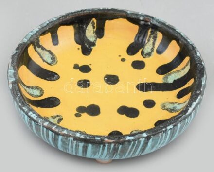 GI 1969 jelzéssel, retró tála, kerámia, hibátlan, d: 13 cm