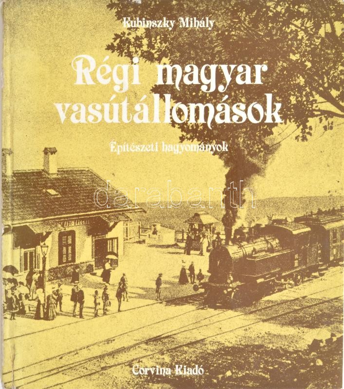 Kubinszky Mihály: Régi magyar vasútállomások. Építészeti hagyományok. Bp., 1983, Corvina. Gazdag fekete-fehér képanyaggal illusztrálva. Kiadói kartonált papírkötés, kopott borítóval.