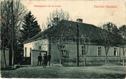 1909 Dárda, Darda; Főszolgabírói lak és hivatal. Arady Lajos kiadása / judge's villa and court (EK)