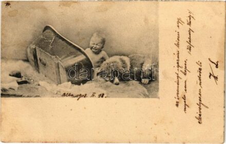 1903 Crying baby with dog (fa)