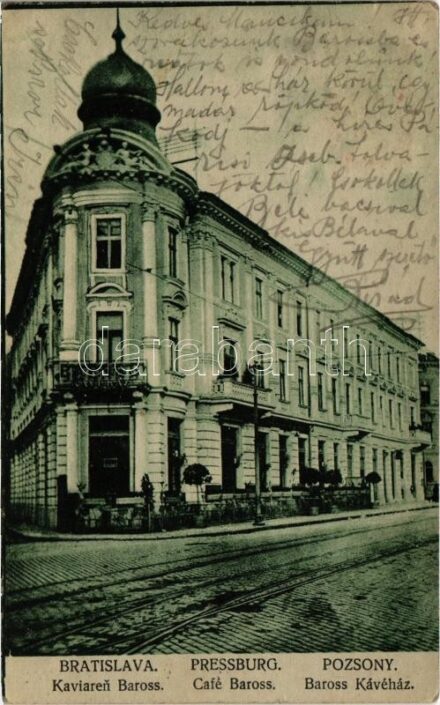 Pozsony, Pressburg, Bratislava; Baross kávéház / cafe / Kaviaren