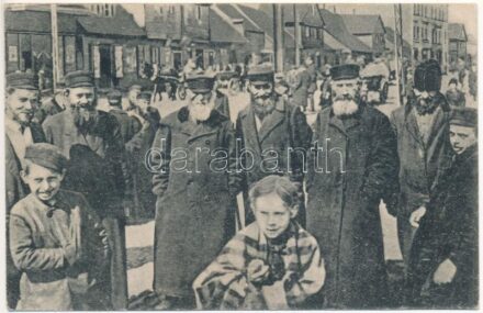 1915 Lódz, Lods; Lodzer Typen / Typy Lódskie / Lengyel zsidó férfiak, Judaika / Polish Jewish men, Judaica (EK)