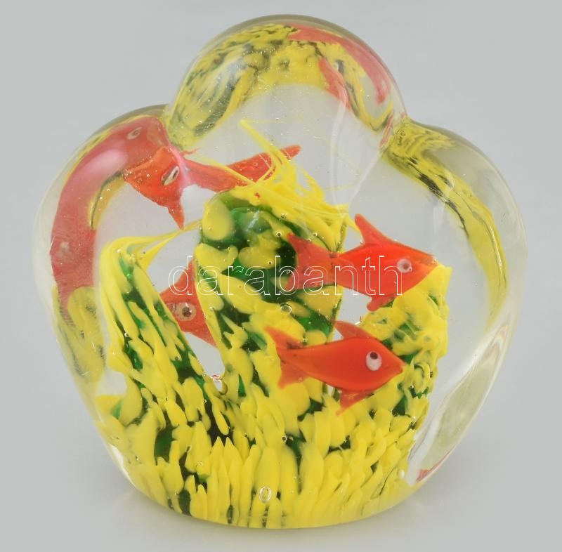 Halas üvegnehezék, hibátlan, m: 8 cm