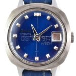 Seiko Hi-Beat automata, női karóra, kék számlappal, bőr szíjjal, működik, szép állapotban, d: 24 mm