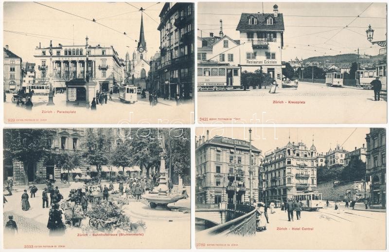 50 db RÉGI hosszú címzéses, használatlan svájci város képeslap vegyes minőségben / 50 pre-1910 unused Swiss town-view postcards in mixed quality (Edition Photoglob Co. Zürich) - Image 2