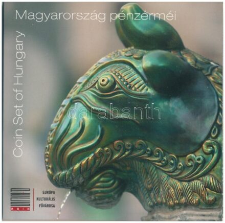 2010. 5Ft-200Ft (6xklf) forgalmi sor szettben + 'Pécs 2010 - Európa Kulturális Fővárosa' Ag emlékérem (10g/0.999/27mm) T:BU,PP patina Adamo FO44.4