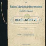 1917-1922 Jánoshalma, Általános Takarékpénztár Rt. betétkönyve