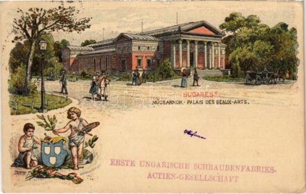 1896 (Vorläufer!) Budapest XIV. Városliget, Műcsarnok. Ezredéves Országos Kiállítás. barna 2 Kr. Ga. s: Dörre T., Morelli (kis szakadás / small tear)