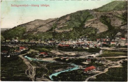 1908 Szilágysomlyó, Simleu Silvaniei; Szilágysomlyó-Alszeg látképe. Veres Károly kiadása / general view (EK)