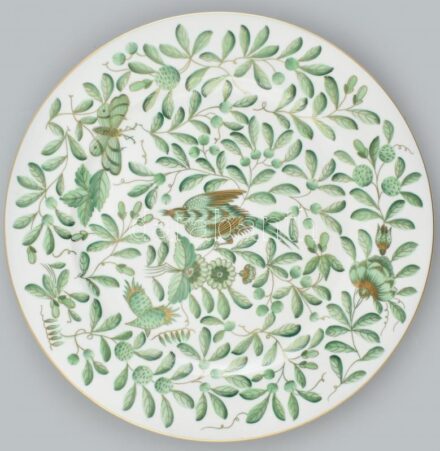 Herendi Zova mintás porcelán fali dísztányér. Kézzel festett, jelzett, hibátlan. d: 27,5 cm