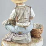 Sitsendorf nagy méretű porcelán figura, birka nyíró, , Németország 1900 körül, hibátlan, jelzett, m: 25 cm - Image 4