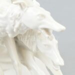 Hutschenreuther afgán agár pár, fehér mázas porcelán, tervező: K. Tutter, jelzett, 1930 körül, hibátlan m: 32 cm - Image 4
