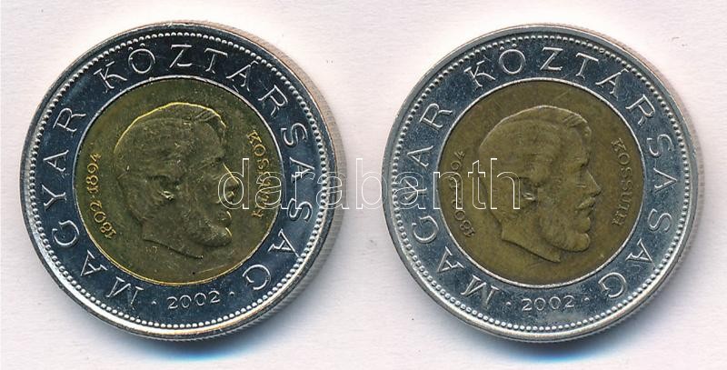 2002. 100Ft 'Kossuth' (2x) T:1-,2 patina, karc Adamo FOEM1 - Image 2