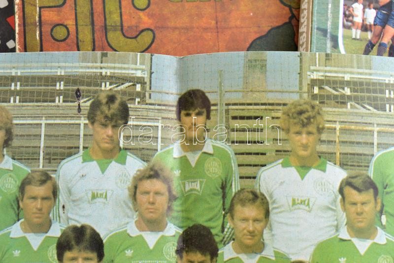 3 db sportkönyv: Aranycsapat, Hoppe-Szabó: Labdarúgó bajnokságaink 1945-1986, Nagy Béla: 75 éves a Fradi pálya. + egy FTC plakát - Image 2