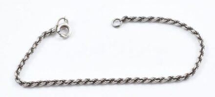 Ezüst (Ag) Walles karkötő , h: 16cm, jelzett, nettó: 2,5g