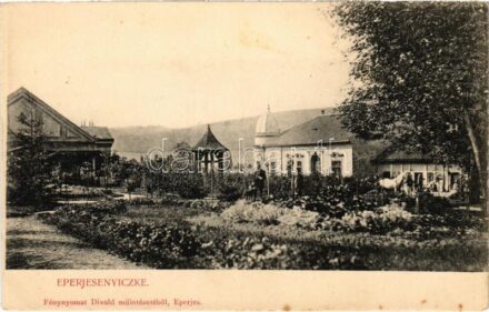 Eperjesenyicke, Haniska; kastély kerttel. Divald / castle with garden (EK)