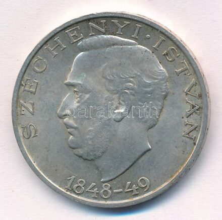 1948. 10Ft Ag 'Széchenyi' T:1-,2 patina, kis ph Adamo EM2