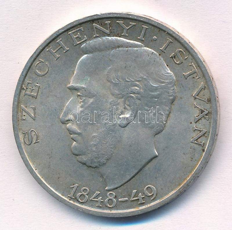1948. 10Ft Ag 'Széchenyi' T:1-,2 patina, kis ph Adamo EM2
