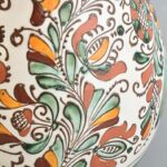 Korondi, kézzel festett madaras váza, népi kerámia, jelzett: Józsa János Korond, hibátlan, m: 23,5 cm - Image 3