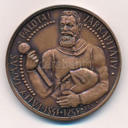 Buda István (1952-) 1987. 'MÉE Budapest - Pálfy Tamás Palotai Várkapitány' bronz emlékérem (42,5mm) T:1 Adamo BP23