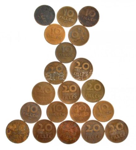 1947. 10f tombak (10x) + 20f tombak (10x) T:2-3 Adamo F1