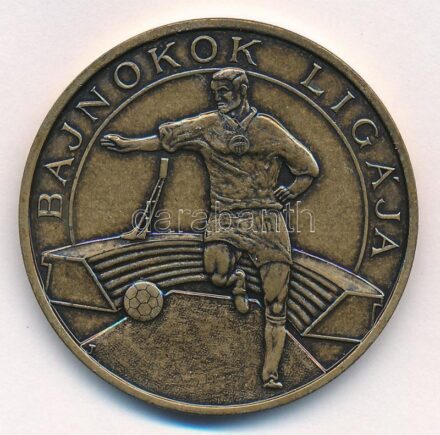 Kiss István (1927-) 1995. 'Bajnokok Ligája / Ferencváros - Grasshoppers - Real Madrid - Ajax Amsterdam ' bronz emlékérem (42,5mm) T:1