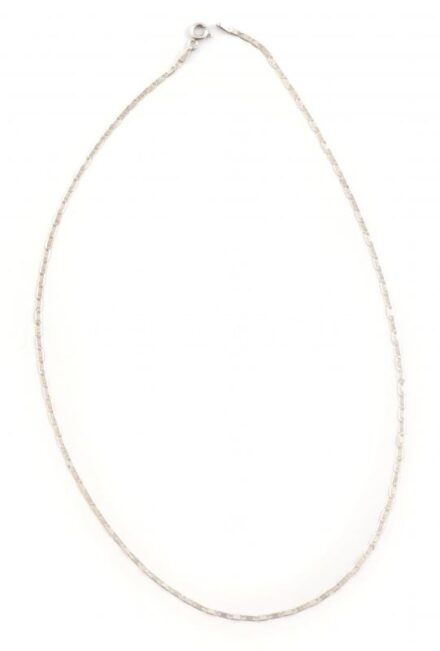 Ezüst (Ag) széles pálcikás nyaklánc, jelzett, h: 46cm, nettó: 2,4 g